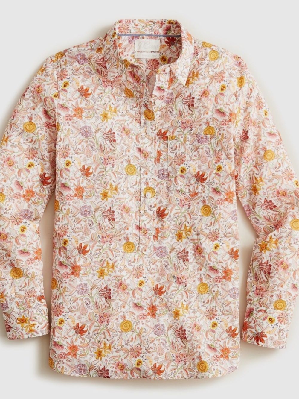 J.Crew Classic-fit popover in Liberty Garden of Life floral, Women's 10